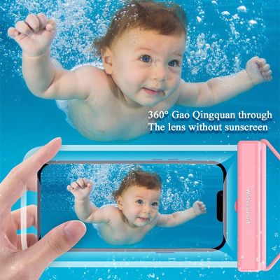 Universal 7.2 telepon menyelam berenang bening tiup tas kering 360 ° penuh Vison tahan air kantong Kasus untuk Samsung penutup Funda