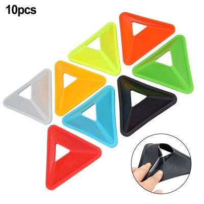 10pcs Triangle Soccer Training Field Marking Football Inline Skating Cross Speed Training Equipment Coach Training Agility Sport