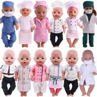 Doll Clothes Doctor Nurse Chef Navy Series Suit Fit 18 Inch American Of Girl`s&amp;43Cm Baby New Born Doll Zaps Our Generation Toy