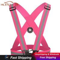 1 10PCS Super-bright Adjustable Reflective Safety Vest High Visibility Reflective Vests Straps Reflective Straps Night Running