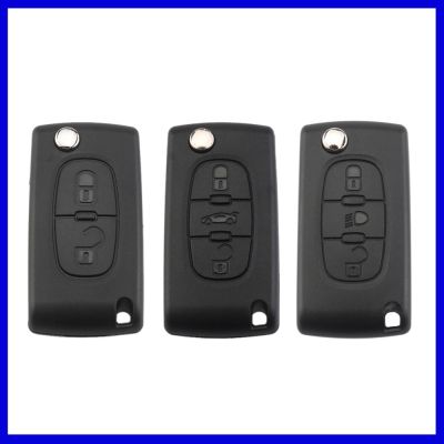 DUDELY Flip Remote Car Key Fob Shell For Peugeot 206 207 208 2008 307 308 3008 407 508 5008 Citroen C 2 C3 C4 Picasso C5 C6