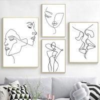 Nordic Minimalist Figures Line Art Sexy Woman Body Nude Wall Canvas Paintings Drawing Posters Prints Decoration for Livingroom