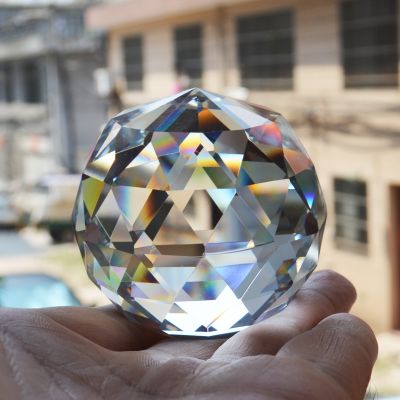 6CM Quartz Crystal Sphere Glass Faceted Ball Glass Sphere Minerals Feng Shui Lucky Crystals Balls Home Decor kristallen bol