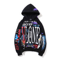 hoodies oversize VLONE AF1 Edison Chen กราฟฟิตี LA VLONE Hiroshi Fujiwara เสื้อกันหนาวมีฮู้ดเสื้อแจ็คเก็ตผู้ชายคู่