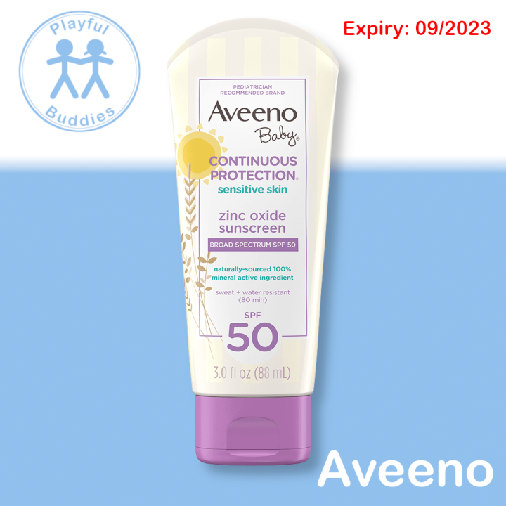 Aveeno Baby Continuous Protection Sensitive Skin Lotion Zinc Oxide