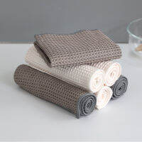 2pcs Anti-grease Wiping Rags Kitchen Efficient Super Absorbent Microfiber Cleaning Cloth Home Washing Dish Cleaning Towel