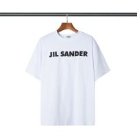 เสื้อยืดแขนสั้น คอกลม พิมพ์ลายตัวอักษร JIL SANDER ทรงหลวม สไตล์สตรีท สําหรับผู้ชาย และผู้หญิง