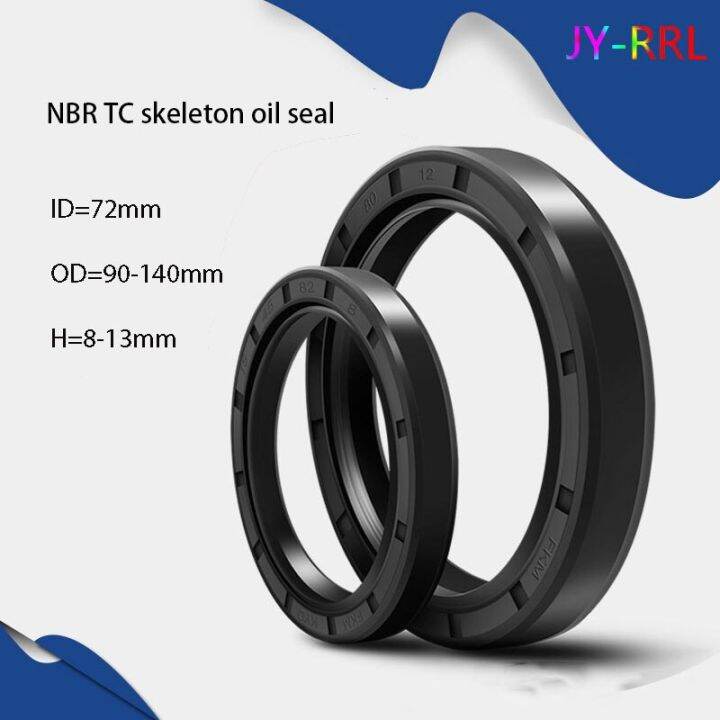 black-nbr-tc-fb-tg4-skeleton-oil-seal-id-72mm-od-90-140mm-thickness-8-13mm-nitrile-butadiene-rubber-gasket-sealing-rings-gas-stove-parts-accessories