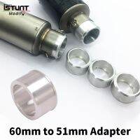 High Quality 60mm Change to 51mm Universal Motorcycle Exhaust Adapter Steel Convertor Adapter Reducer Connector Pipe Tube Race