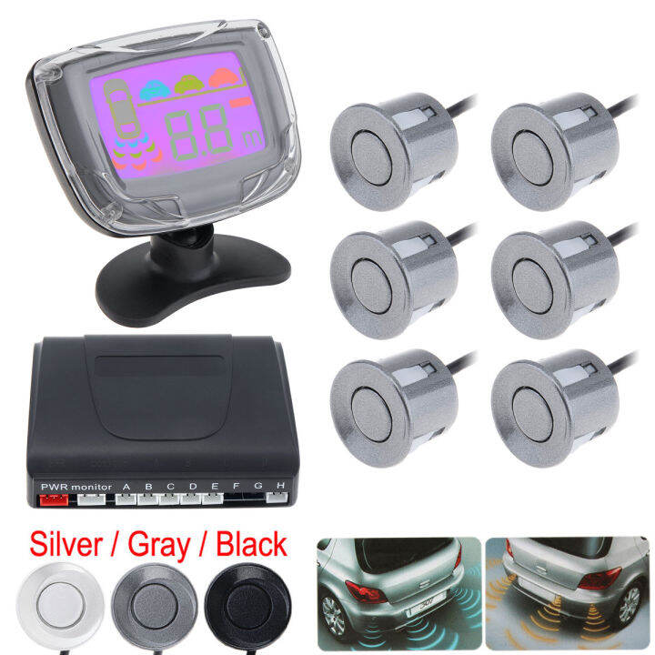 Waterproof 6x Beep Alert Rear View Car Parking Sensors with Display