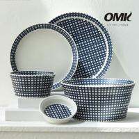 OMK กิ๊ฟติดผมซีรีส์เครื่องใช้โต๊ะอาหารเซรามิคจานชาม Underglaze