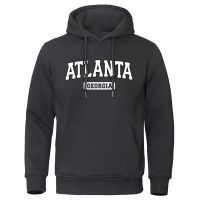 Atlanta Georgia Usa City Letter Print Mens Streetwear Oversized Hoody Loose Fashion Hoodie Breathable Pullover Sweatshirt Size XS-4XL