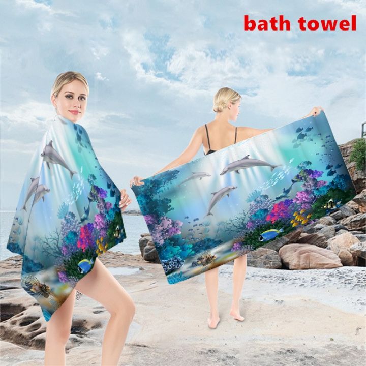 cw-shower-curtain-set-with-printed-non-slip-rug-toilet-cover-soft-absorbing-beach-blanket