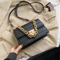 Thick Chain Small PU Leather Flap Bags For Women 2022 Branded Trend Womens Trending Designer Crossbody Shoulder Handbags