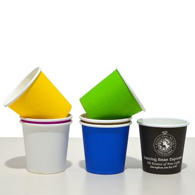 4oz 100ml Disposable Small Paper Cup mini dessert cups Solid Color Paper Cups Disposable Cups Disposable Coffee Cups