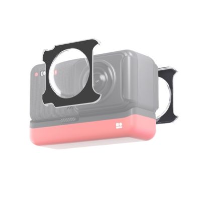 PLZ PULUZ Lens Guards ฝาครอบป้องกัน PC สำหรับ Insta360 One R / RS / Sphere (สีดำ)