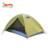 Backpacking Lightweight Camping Tent Double Layer Fiberglass 2 Person Waterproof Portable Travel Tent With Handbag