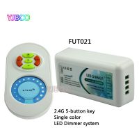 【♘COD Free Cas♘】 yulibu74040703 Milight Fut021 2.4Ghz ที่หรี่ไฟแอลอีดีสีเดียว Dc12v-24v ความสว่างไฟ Led Rf 10a แถบ Led ควบคุมแบบสัมผัสรีโมท