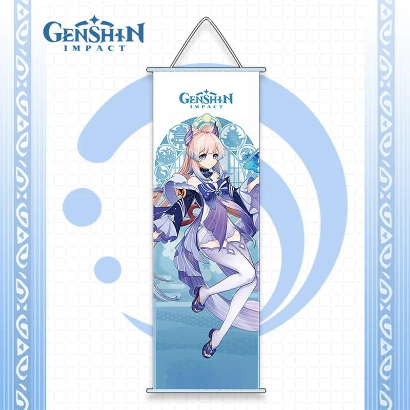 Genshin Impact Wall Scroll Poster Hanging Picture Genshin Go