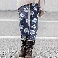 【CW】 Leggings Sport Sweatpants Printed Waist Hip Lift Pants