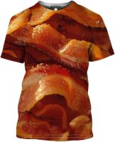 3D Beef Tee Pork Streetwear T Shirt Men Women Harajuku Cosplay Printing Food Sausage Chili Short Sleeve Tops