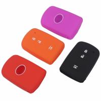 ♙ jingyuqin 10PCS Silicone Colorful Remote Car Key Case Cover For Toyota Tacoma Land Cruiser Camry Avalon Protect Replacement