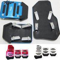 3Pcs ลื่นรถเร่งเท้าเบรคเท้า Pedals Auto ยาน Footrests Set