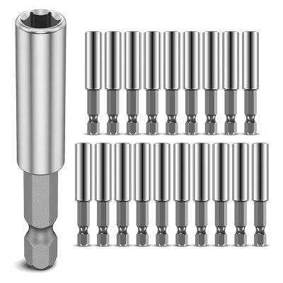 20Pcs Magnetic Extension Socket Drill Bit, 1/4 Inches Hex Quick Release Drill Bit Extender Adapter