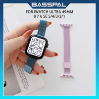 BassPal ลูปแม่เหล็กเพรียวบางสำหรับนาฬิกา Apple 7 8 Band 41Mm 45Mm 38Mm 42Mm สร้อยข้อมือเหล็กสแตนเลสสำหรับ I Watch Series 5 6 Se2 3 4 Ultra 49MM 44Mm