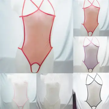 Nude Transparent Sexy Bodysuit Women Rompers Bodycon Jumpsuit Long