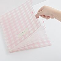 Letter A4 Paper 5 Pockets Expanding File Folder Pockets Accordion Document Organizer Grid Pattern for Office School Storage