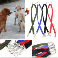 บัฟเฟอร์สุนัข Double Leash Headed Tow Rope Puppy Twin Lead 2 Way Leash Adjustable Dogs Walking Harness Supplies