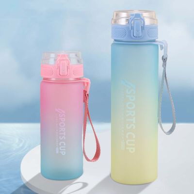600/800ML NEW Large Capacity Portable Plastic Water Bottle Creative Student Drinking Cup Mens and Womens Sports Water Cup