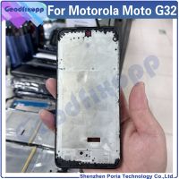 โครงหน้ากากกลาง G32สำหรับ Motorola Moto บอร์ดที่อยู่อาศัยจอแอลซีดีรองรับกรอบด้านหน้าแผงหน้าปัดกลาง