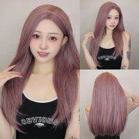 ขายดี วิกผมยาวตรง สีม่วงธรรมชาติ อุณหภูมิสูง พร้อมส่ง at