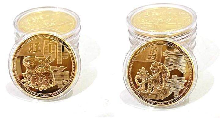 2022-chinese-new-year-year-zodiac-commemorative-coin-year-of-tiger-collectibles-gold-coin-decorative-medallion-souvenir-crafts