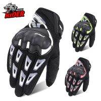 Breathable Motorcycle Gloves Summer Touch Screen Full Finger Gloves Guantes Moto Non-slip Racing Men Gloves Protective Anti-fall