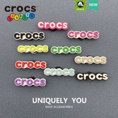 ✟ โลโก้ตัวอักษรภาษาอังกฤษ crocs jibbitz สําหรับตกแต่งด้านบน