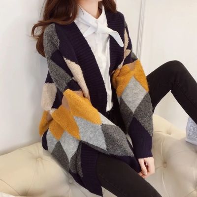 Sweater Coat Women 2022 Autunm and Winter New Plus Size 4XL Loose Casual Knitted Cardigan Jacket Fashion Casual V Neck Knitted Shirt Women