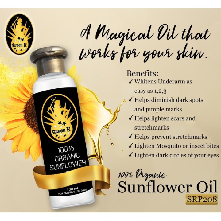 QUEEN K ORGANIC SUNFLOWER OIL 100ML Lazada PH