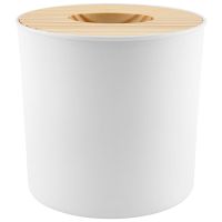 Wooden Cover Round Roll Paper Tissue Tube Household Removable Mini Wooden Tissue Box