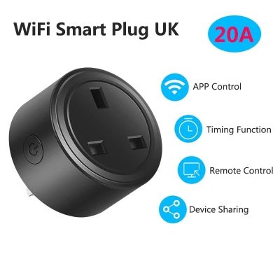 20A UK Smart WIFI Plug Socket Wireless Outlet App Timer Voice Remote Control Alexa Google Singapore Malaysia Indonesia Home Ratchets Sockets