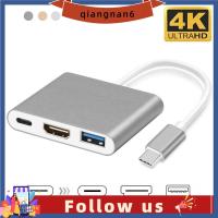 QIANGNAN6ตัวแปลงพอร์ตอะแดปเตอร์อเนกประสงค์ประสิทธิภาพสูง3 In 1ฮับ4K USB HDMI 3.0 USB 3.1ชนิด C