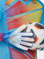 □ 23 New Falcon Goalkeeper Football Goalkeeper Gloves Professional Children Adult Latex Breathable Wear-Resistant Without Finger Guard