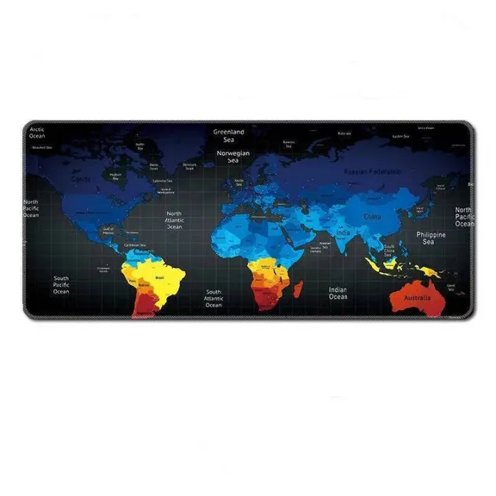 World Map 70cm × 30cm Extended Gaming Mouse Pad Mouse Mat 