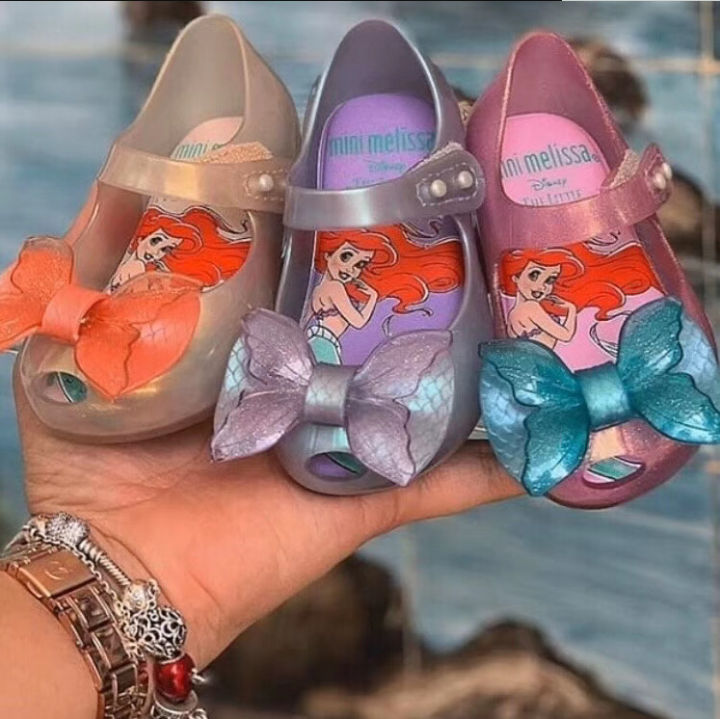 Clearance Sale】NewMelissa children's shoes Princess shoes Mermaid sandals  Bowknot jelly fragrant shoes 