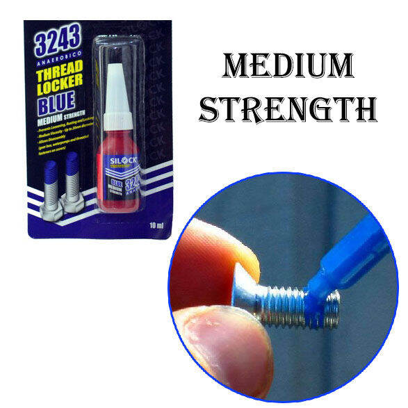 Silock 3243 Thread locker Medium Strength Blue Thread lock Nut and Bolt