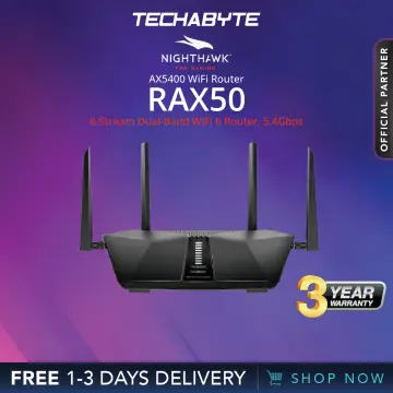NETGEAR Nighthawk 6-Stream AX5400 WiFi 6 Router (RAX50) - AX5400 Dual Band  Wireless Speed (Up to 5.4 Gbps) | 2,500 sq. ft. Coverage