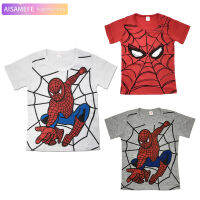 AISAMEFE เด็กที่ชื่นชอบ Spidermans เสื้อยืดคอสเพลย์ Tops ฤดูร้อน Casual เด็กทารกวัยหัดเดินเสื้อผ้าเด็ก Tees Homewear วันเกิดของขวัญ1-7Y