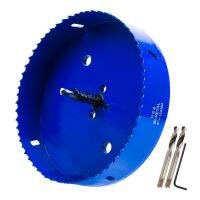 【LZ】✁☞▼  6 Polegada 152 Mm Buraco Saw Blade para Cornhole Boards/Corn Hole Drilling Cutter   Hex Shank Drill Bit Adapter (azul)